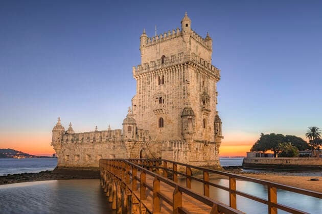 Belem Tower, Ponte 25 de Abril, Lisbon, Portugal, Europe
