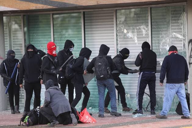 Students protest in rejection of Enrique Graue as rector of the National Autonomous University of Mexico and gender violence within the university in Mexico City, Mexico, 14 November 2019. Student protest in Mexico !ACHTUNG: NUR REDAKTIONELLE NUTZUNG!  Copyright: xSashenkaxGutierrezx AME4864 20191115-637093754177616577