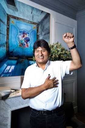 November 14, 2019: EUM20191114NAC07.JPG.CIUDAD DE MEXICO, Presidency Presidencia-Evo Morales.- 14 noviembre 2019. El depuesto presidente de Bolivia, Evo Morales, asegura en entrevista con EL UNIVERSAL que esta listo para regresar a su pais si la Asamblea Legislativa no acepta la renuncia que presento el pasado domingo. Dice que se siente capaz de pacificar el pais y de garantizar que se hagan nuevas elecciones en las que el esta dispuesto a no ser candidato. Foto: Agencia EL UNIVERSAL German Espinosa AFBV Copyright: xGermanxEluniversalx
