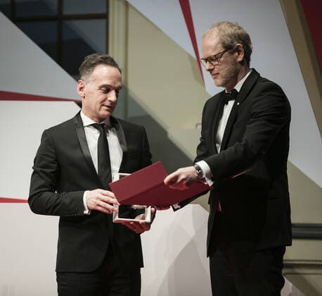Bundesaussenminister Heiko Maas, SPD, im Rahmen der Verleihung des Preises fuer Verstaendigung und Toleranz in Berlin, 16.11.2019. Berlin Deutschland