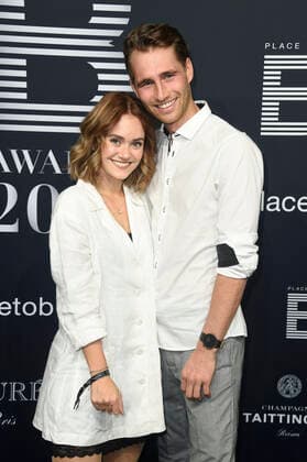 Marie Johnson mit Freund Alex Falk beim 4. Place To B Award 2019 im Axel Springer SE Verlagshaus. Berlin, 16.11.2019
