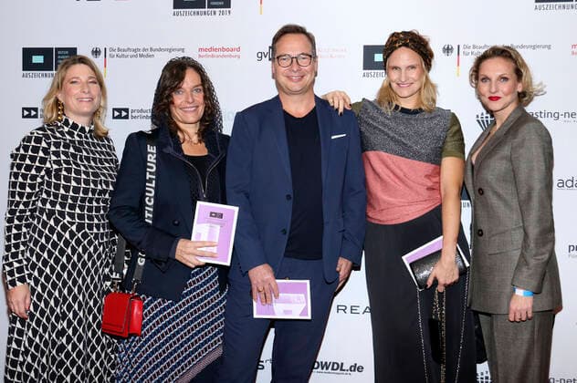 Franziska von Malsen, Kerstin Kalenberg, Matthias Opdenhövel, Nadine Grünfeld und Natalie Zizler bei der 7. Verleihung der Auszeichnungen der Deutschen Akademie für Fernsehen im Kino Babylon. Berlin, 16.11.2019