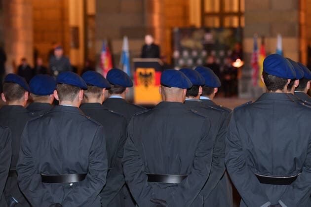 Oeffentliches Geloebnis der Rekruten im Hofgarten der Residenz in Muenchen. Soldaten schwoeren ihre Treue am 18.11.2019.