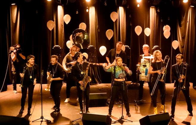 DMA Jazz 2019 Fringe Jazz Fest Brass Band optraeder ved Danish Music Awards Jazz 2019 mandag den 18. november 2019 i Bremen Teater i Koebenhavn.. , Copenhagen Copyright: TorbenxChristensen TorbenxChristensenx COP300 spdk20191119-012412-L