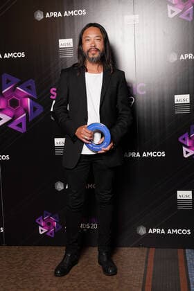 SCREEN MUSIC AWARDS 2019, Adam Gock poses after winning the Most Performed Screen Composer (Australia) category at the annual Screen Music Awards at Forum Melbourne in Melbourne, Wednesday, November 20, 2019. ( NO ARCHIVING, EDITORIAL USE ONLY, NO USE IN BOOKS WITHOUT CONSENT MELBOURNE VIC AUSTRALIA  Copyright: xSTEFANxPOSTLESx 20191120001433777483