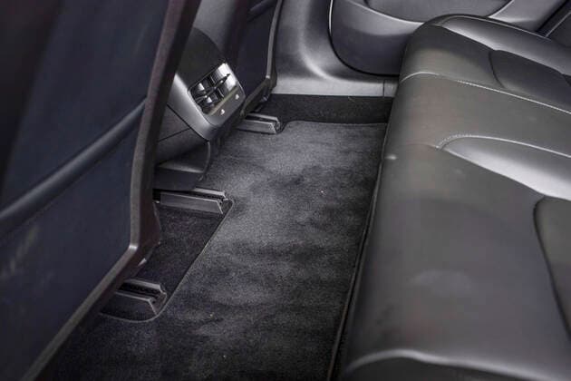 Tesla Model 3 Long Range vehicle communication road street transport floor carpet back seat backseat UPPSALA SVERIGE x10050x,  Copyright: xPontusxLundahl TTx CAR