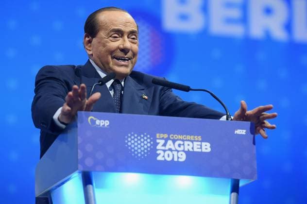 News Bilder des Tages European People s Party 21.11.2019., Zagreb, Croatia - The European People s Party (EPP), the largest political group in the European Parliament, holds an election convention in the Arena sports hall in Zagreb on Wednesday and Thursday to choose its new leadership. Silvio Berlusconi  MarkoxLukunic PIXSELL