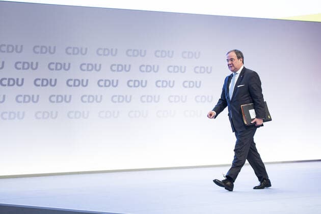 Armin Laschet, CDU, Ministerpraesidentin von Nordrhein-Westfalen, aufgenommen im Rahmen des 32. Bundesparteitages der CDU in Leipzig, 22.11.2019. Leipzig Deutschland
