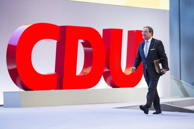 Armin Laschet, CDU, Ministerpraesidentin von Nordrhein-Westfalen, aufgenommen im Rahmen des 32. Bundesparteitages der CDU in Leipzig, 22.11.2019. Leipzig Deutschland