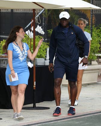 BOCA RATON, FL - NOVEMBER 22: Seal playing Tennis at The Boca Raton Resort Tennis Center for the 29th Annual Chris Evert Raymond James Pro-Celebrity Tennis Classic, on November 22, 2019 in Boca Raton, Florida...People: Seal Boca Raton United States Of America - ZUMAs214 20191122_zba_s214_090 Copyright: xSMGx