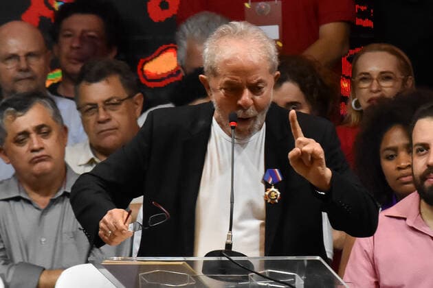 News Bilder des Tages SÃO PAULO, SP - 22.11.2019: CONGRESSO NACIONAL PT - Former President Lula, (Luiz Inacio LULA da Silva) during the National Congress of the PT, (Workers& 39;ty) thisthis Friday, (22) at Casa de Portugal, in São Paulo. In the picture Joãocari Neto and Lula. x1836639x  RobertoxCasimiro