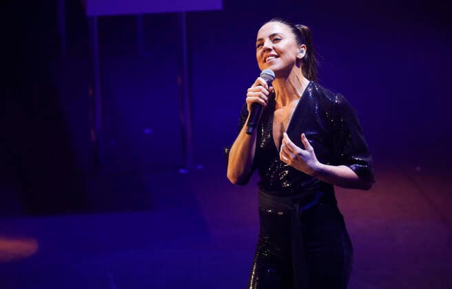 22.11.2019. Düsseldorf. Verleihung 12. Deutscher Nachhaltigkeitspreis. Melanie Jayne Chisholm (Melanie C.). Düsseldorf Hotoel Maritim Nordrhein-Westfalen Deutschland
