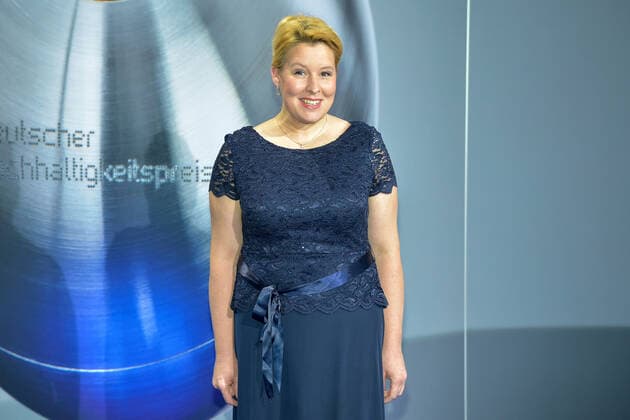 Deutscher Nachhaltigkeitspreis 2019 am 22.11.2019 im Maritim Hotel in Düsseldorf Dr. Franziska Giffey ( Bundesfamilienministerin )
