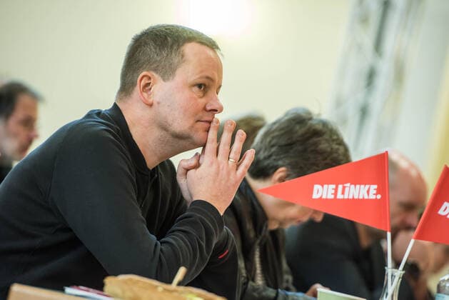 Berlin Politik Landesparteitag Die Linke. Landesparteitag des Berliner Landesverband der Partei Die Linke. am Samstag den 23. November 2019. Im Bild: Klaus Lederer, Kultursenator der rot-rot-gruenen Landesregierung und stellv. Buergermeister. 23.11.2019, Berlin *** Berlin Politics State Party Conference The Left Party State Party Conference of the Berlin State Association of the Party The Left Party on Saturday 23 November 2019 In the picture Klaus Lederer, Cultural Senator of the Red Red-Green State Government and Deputy Mayor 23 11 2019, Berlin