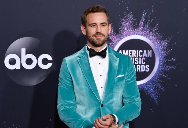 Actor Nick Viall arrives for the 47th annual American Music Awards at the Microsoft Theater in Los Angeles on Sunday, November 24, 2019.  LAP20191124009 JIMxRUYMEN