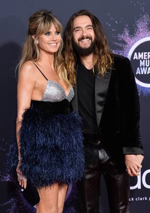 (L-R) Model Heidi Klum and musician Tom Kaulitz arrive for the 47th annual American Music Awards at the Microsoft Theater in Los Angeles on Sunday, November 24, 2019.  LAP20191124273 JIMxRUYMEN