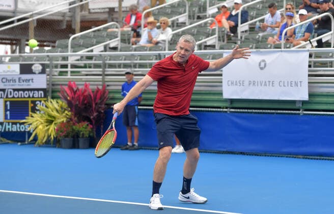 November 24, 2019, Delray Beach, Florida, United States Of America: DELRAY BEACH, FL - NOVEMBER 24: Tate Donovan participates in the 30TH Annual Chris Evert Pro-Celebrity Tennis Classic presented by Chase Private Client at Delray Beach Tennis Center on November 24, 2019 in Delray Beach, Florida..People: Tate Donovan Delray Beach United States Of America - ZUMAn287 20191124_zaa_n287_181 Copyright: xSMGx