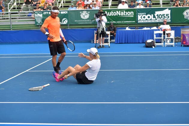 November 24, 2019, Delray Beach, Florida, United States Of America: DELRAY BEACH, FL - NOVEMBER 24: Galvin Rossdale, Rennae Stubbs participates in the 30TH Annual Chris Evert Pro-Celebrity Tennis Classic presented by Chase Private Client at Delray Beach Tennis Center on November 24, 2019 in Delray Beach, Florida..People: Galvin Rossdale, Rennae Stubbs Delray Beach United States Of America - ZUMAn287 20191124_zaa_n287_068 Copyright: xSMGx
