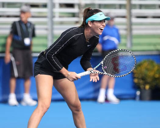 DELRAY BEACH, FL - NOVEMBER 24: Ajla Tomljanovic participates in the 30TH Annual Chris Evert Pro-Celebrity Tennis Classic presented by Chase Private Client at Delray Beach Tennis Center on November 24, 2019 in Delray Beach, Florida..People: Ajla Tomljanovic Delray Beach United States Of America - ZUMAs214 20191124_zba_s214_058 Copyright: xSMGx