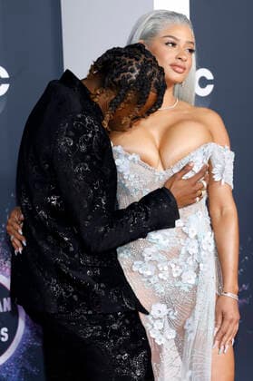 Rich The Kid und Tori Brixx bei der Verleihung der 47. American Music Awards 2019 im Microsoft Theater. Los Angeles, 24.11.2019