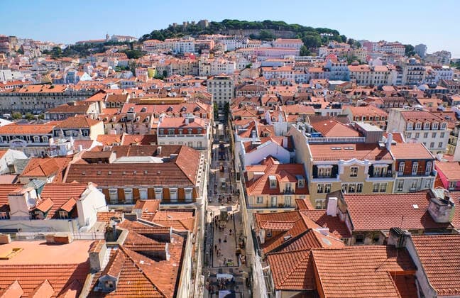 Portugal, Lisbon, cityscape with Baixa  MRF02271