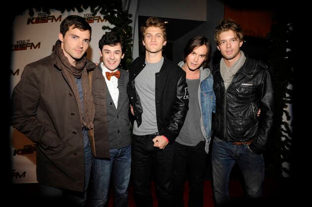 Ian Harding, Brendan Robinson, Tyler Blackburn, Keegan Allen, and Drew Van Acker of Pretty Little Liars arrives at 102.7 KIIS FM s Jingle Ball 2011 at Nokia Theater L.A. Live on December 3, 2011 in Los Angeles, California. USA - Music - 2011 KIIS Jingle Ball Arrivals  Copyright: xJaredxMilgrimx