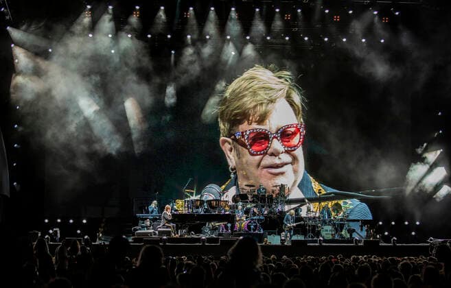 ELTON JOHN CONCERT PERTH, British musician Elton John performs during his Farewell Yellow Brick Road Tour at HBF Park, in Perth, Saturday, November 30, 2019. ( NO ARCHIVING, EDITORIAL USE ONLY, NO USE IN BOOKS WITHOUT CONSENT PERTH WA AUSTRALIA  Copyright: xTONYxMCDONOUGHx 20191201001435430203