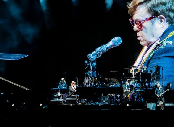 ELTON JOHN CONCERT PERTH, British musician Elton John performs during his Farewell Yellow Brick Road Tour at HBF Park, in Perth, Saturday, November 30, 2019. ( NO ARCHIVING, EDITORIAL USE ONLY, NO USE IN BOOKS WITHOUT CONSENT PERTH WA AUSTRALIA  Copyright: xTONYxMCDONOUGHx 20191201001435430531