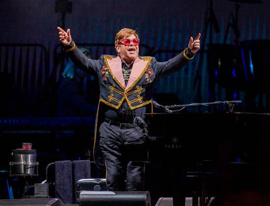 ELTON JOHN CONCERT PERTH, British musician Elton John performs during his Farewell Yellow Brick Road Tour at HBF Park, in Perth, Saturday, November 30, 2019. ( NO ARCHIVING, EDITORIAL USE ONLY, NO USE IN BOOKS WITHOUT CONSENT PERTH WA AUSTRALIA  Copyright: xTONYxMCDONOUGHx 20191201001435430583