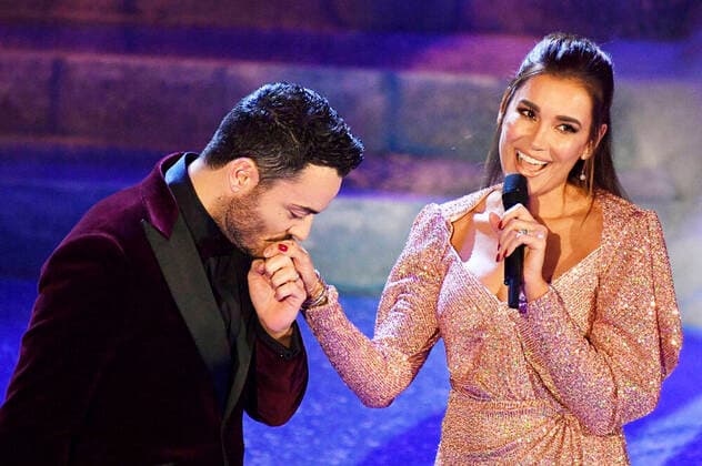 Giovanni Zarrella mit Ehefrau Jana Ina Zarrella in der ARD TV-Show Das Adventsfest der 100.000 Lichter im City Hotel am CCS. Suhl, 30.11.2019