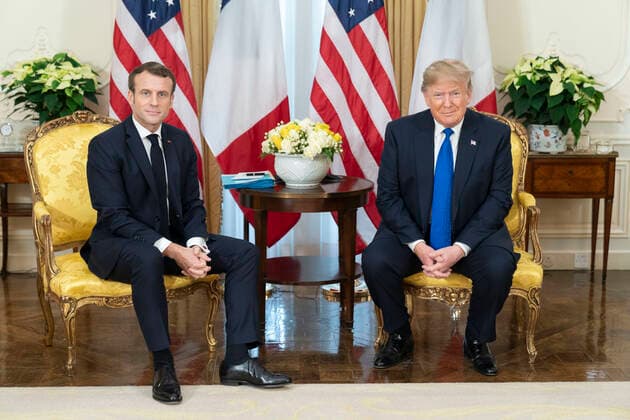 Bilder des Jahres 2019, News 12 Dezember News Bilder des Tages December 3, 2019, London, United Kingdom: President DONALD TRUMP participates in a bilateral meeting with President EMMANUEL MACRON of France Tuesday, Dec. 3, 2019, at Winfield House in London. London United Kingdom - ZUMAz03_ 20191203_sha_z03_621 Copyright: xWhitexHousex