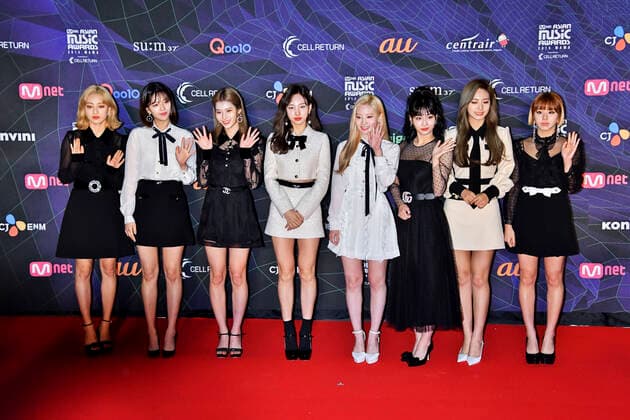 Twice bei der Verleihung der Mnet Asian Music Awards 2019 im Nagoya Dome. Nagoya, 04.12.2019