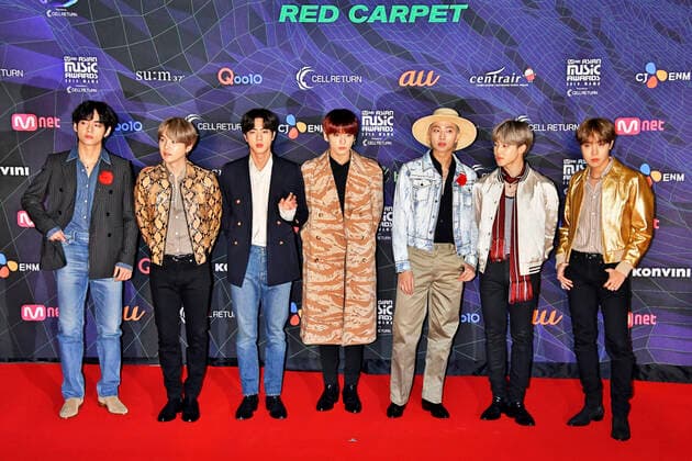 BTS bei der Verleihung der Mnet Asian Music Awards 2019 im Nagoya Dome. Nagoya, 04.12.2019