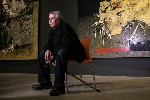 December 5, 2019: EUM20191205CUL14.JPG.CIUDAD DE MEXICO. ExhibitionExibicion-Felguerez.- 5 de diciembre de 2019. El artista Manuel Felguerez habla en entrevista de su exposicion en el MUAC, compuesta por 101 obras tempranas y recientes, que abre al publico el 7 de diciembre. Foto: Agencia EL UNIVERSALGerman EspinosaEELG  - ZUMAu78_ 20191205_zaf_u78_058 Copyright: xElxUniversalx