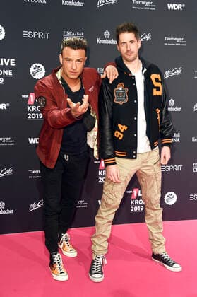 Vincent Stein Beatzarre und Dag-Alexis Kopplin von SDP bei der 20. Verleihung der 1Live Krone 2019 in der Jahrhunderthalle. Bochum, 05.12.2019