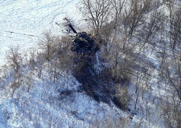 Bilder des Jahres 2019, News 12 Dezember News Bilder des Tages December 6, 2019, Kimball, MN, USA: The crash site of a Minnesota National Guard Blackhawk helicopter that killed three service members Thursday afternoon was found in the trees on the edge of a farm field southwest of Marty MN. ( Minneapolis Star Tribune TNS Kimball USA - ZUMAm67_ 20191206_zaf_m67_021 Copyright: xBrianxPetersonx