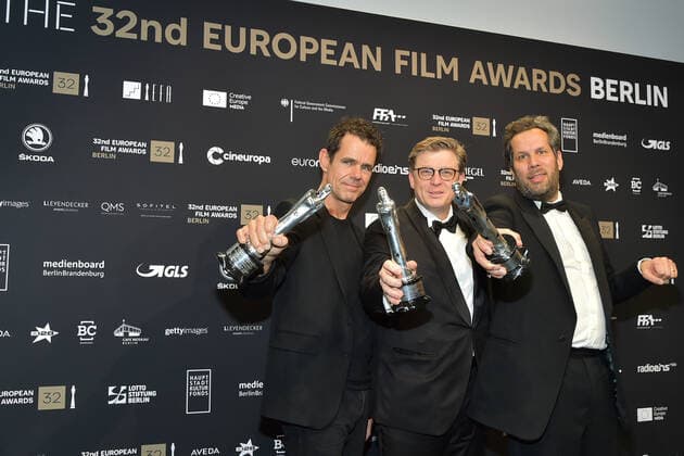 Preisverleihung des EFA 2019 Tom Tykwer, Achim von Borries, Henk Handloegten Gewinner des EFA 32. ( European Film Awards 2019) im Haus der der Berliner Festspiele in Berlin am 07.12.2019