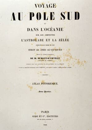 Voyage DUMONT d URVILLE Voyages de DUMONT D URVILLE: Voyages au Pole Sud et en Oceanie, de 1837 a 1840. edition de 1846. Atlas Pittoresque tome 1, page de titre. Voyages geographiques et explorations au 19eme siecle, XIXe s. Ouvrage conserve a la bibliotheque de versailles. Credit Collection JEAN VIGNE KHARBINE TAPABOR *** Voyage DUMONT d URVILLE Voyages de DUMONT D URVILLE Voyages au Pole Sud et en Oceanie, de 1837 a 1840 edition de 1846 Atlas Pittoresque tome 1, page de titre Voyages géographiques et explorations au 19eme siecle, XIXe s Ouvrage conserve a la bibliothèque de versailles Credit Collection JEAN VIGNE KHARBINE TAPABOR  KH123466