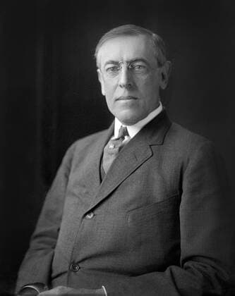 July 4, 2019, Washington, D.C, USA: Woodrow Wilson (1856-1924) 28th President of the United States 1913-1921, Half-Length Portrait, Photograph by Harris & Ewing, 1913-1917 Washington USA - ZUMAg145 20190704_zza_g145_005 Copyright: xJTxVintagex