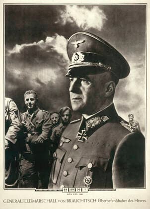 IMAGO History, Zweiter Weltkrieg: 1939 - 1945 Guerre mondiale 1939-1945 Affiche de propagande allemande de 1941: Portarit de BRAUCHITSCH WALTER VON (1881-1948). Credit: Collection IM KHARBINE-TAPABOR.