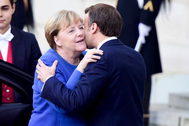 Emmanuel Macron - president de la Republique et Angela MERKEL - Chanceliere de la Republique federale d Allemagne NEWS : Sommet Format Normandie - 09 12 2019 JBAutissier Panoramic 