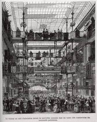 Grand magasin La visiteur est saisi d admiration devant les merveilles entassees dans ces vastes citees commerciales de nouveautes parisiennes Debut des grands magasins a Paris. Gravure in Paris a travers les siecles, par Genouillac de 1882. Credit Collection Kharbine Tapabor *** Department store The visitor is amazed by the wonders piled up in these vast commercial cities of Parisian novelties Beginning of the department stores in Paris Engraving in Paris through the centuries, by Kneelelac of 1882 Credit Collection Kharbine Tapabor  KH33020
