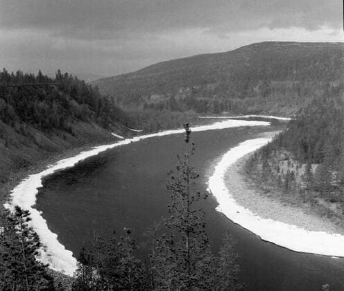 LAPONIE Paysage en LAPONIE. Photographie de Roger PERRIN , 1955. Credit Photo PERRIN KHARBINE TAPABOR