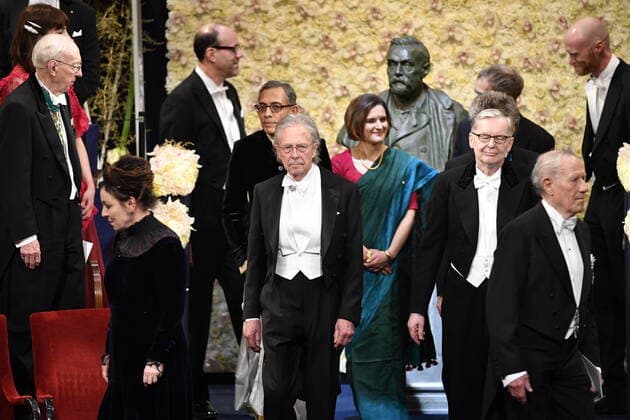 Austrian author and 2019 Laureate Peter Handke C prior to the Nobel award ceremony at Stockholm Concert Hall, in Stockholm on Tuesday Dec 10, 2019 STOCKHOLM SWEDEN x10060x,  Copyright: xHenrikxMontgomery TTx SWEDEN NOBEL