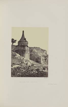 Absaloms sic Tomb, Jerusalem, Francis Frith (English, 1822 - 1898), Jerusalem, Palestine, January - May 1858, Albumen silver print, 20.9 x 15.5 cm (8 1 4 x 6 1 8 in.)  Copyright Artokoloro LCD3_191706_06291