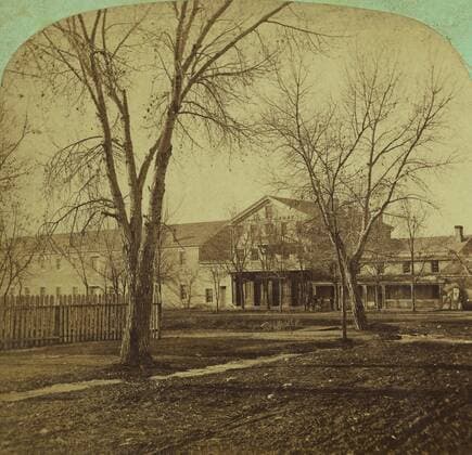 View of Townsend House, Salt Lake City, Utah, Charles William Carter (American, 1832 - 1918), about 1863 1888, Albumen silver print  Copyright Artokoloro LCD3_191706_10715