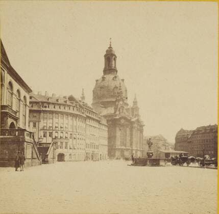 Dresden. Neumarkt & Frauenkirche., Frantisek Josef Arnost Fridrich (Czech, 1829 - 1892), about 1865, Albumen silver print  Copyright Artokoloro LCD3_191706_11199