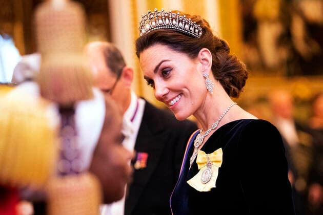 Bilder des Jahres 2019, Entertainment 12 Dezember Entertainment Bilder des Tages . 11 12 2019. London, United Kingdom. The Duchess of Cambridge at a reception for members of the Diplomatic Corps at Buckingham Palace in London.  xi-Imagesx xPoolx IIM-20550-0004