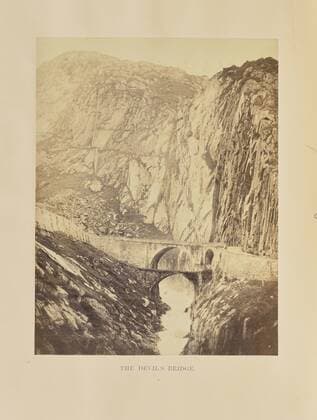 The Devil s Bridge, Francis Frith (English, 1822 - 1898), Switzerland, about 1864, Tinted albumen silver print, 16.1 x 12.3 cm (6 5 16 x 4 13 16 in.)  Copyright Artokoloro LCD3_191706_19600
