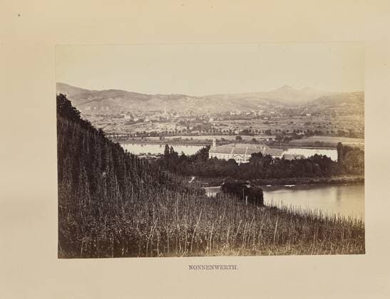 Nonnenwerth, Francis Frith (English, 1822 - 1898), Remagen, Germany, about 1864, Tinted albumen silver print, 12 x 17.2 cm (4 3 4 x 6 3 4 in.)  Copyright Artokoloro LCD3_191706_19602